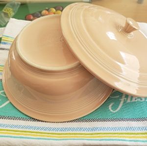 Fiesta Apricot Covered Casserole Dish